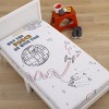 NoJo Star Wars May the Force Be With You White, Blue, and Gold Millennium Falcon and Death Star Photo Op Nursery Fitted Crib Sheet - 4 of 4