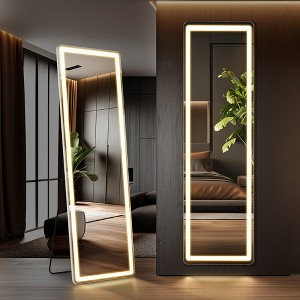 GlasFlength Full Length Mirrors, Freestanding Mirror, Large  Floor Standing Mirror, for Living Room, Bedroom, Dressing Room, Clear, 60"*16"*0.8" - 1 of 4