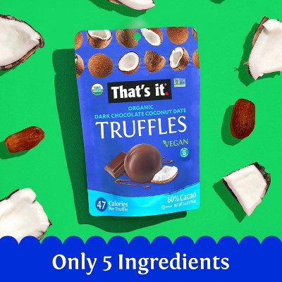 That's it. Organic Dark Chocolate Coconut Truffles - 3.4oz