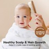 Baby Hair Brush and Comb Set, Oval Wooden Baby Brush Set for Newborns, Infant, Toddler Grooming Kit - 3 of 4