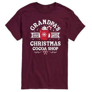 Men's - Instant Message - Grandpas Christmas Cocoa Shop Short Sleeve Graphic T-Shirt - 1 of 4