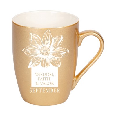 Elanze Designs Wisdom Faith And Valor Vegas Gold 10 ounce New Bone China Coffee Cup Mug