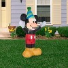 Gemmy Airblown Inflatable Birthday Party Mickey Mouse, 4 ft Tall, Black - 2 of 3