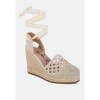 Sea Breeze Woven Lace-Up Espadrille Wedges Women - 3 of 4