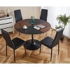 Sapphtopaz Dining Table Kitchen Table Round Dining Table Tulip-style Bar Table with Pedestal Base for Kitchen, Small Spaces - 2 of 4