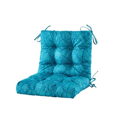 ARTPLAN Outdoor Chair Cushion,High Back Tufted Patio Cushion with Tie for Adirondack Rocker Chair,44"x21"x4",1 Count,Floral