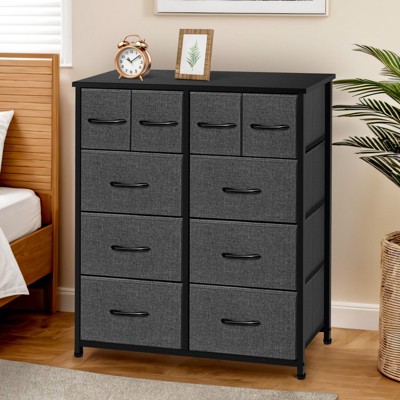 FONTOI Decorative Storage Cabinets, Multi-Drawer Locker, A Modern Approach to Storage Elegance, Black, 31.5"*11.8"*34.25"