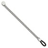 Chisel Stainless Steel Polished Curb Chain with Black Braided Leather Hook 8.25" Bracelet - 2 of 4
