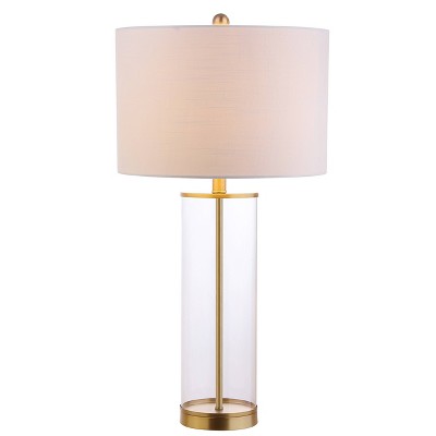 29.25" Glass Collins Table Lamp (Includes LED Light Bulb) Brass - Jonathan Y