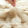 Itopfox Faux Fur Throw Blanket for Couch, Decorative Tie-Dye Plush Bubble Blanket - Super Soft & Cozy Fluffy Faux Rabbit Fur Blanket for Women Gift - 3 of 4