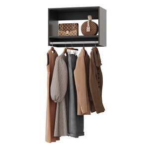 ROOMTEC  Tall Hanging Closet, Modular Closet System with Hanging Rod, Customizable Clothes Storage for Bedroom or Walk-in Closet - 1 of 1