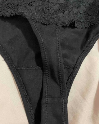 Women's Galloon Lace Thong - Auden™ Black L : Target