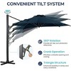 Heynemo Cantilever Umbrella, Outdoor Patio Umbrella, Large Patio Umbrella with Stand & 360¡ã Rotation & Tilt Adjustment, UV Resistant Fabric Umbrella - 3 of 4