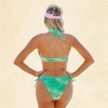 Women's Vibrant Green Tie-Front Bikini Set - Cupshe - 4 of 4