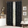 RT Designers Collection Brighton Foil Jacquard Polyester Window Curtain Grommet Panel 52" x 84" Black - 2 of 4