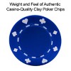 Poker Chips – 100-Piece Set of 11.5-gram Blackjack Chips with Suited Design by Trademark Poker (Blue) - 3 of 4
