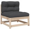 vidaXL Patio Sofa Set with Cushions - 10 Piece Modular Outdoor Pine Wood Lounge for Garden/Patio - 4 of 4
