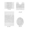 Granada 4 Piece Bath Rug Set 100% Premium Cotton Tufted Non-Slip Backing Bathmats for Bathroom, Super Soft Absorbent, Machine Washable - 2 of 4