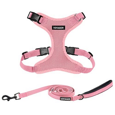 Voyager Step-in Lock Adjustable Dog & Cat Harness And 5ft Leash Combo ...