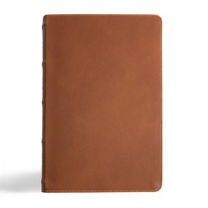 CSB Men's Daily Bible, Brown Genuine Leather, Indexed - by  Csb Bibles by Holman (Leather Bound) - 1 of 1