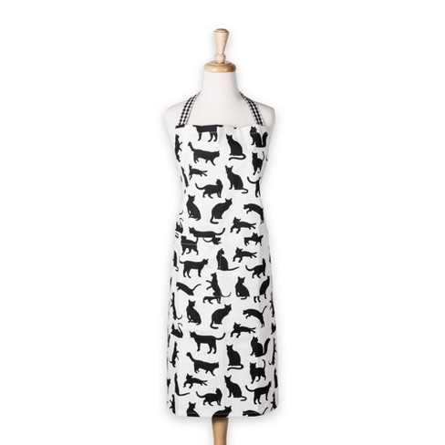 Cotton Linen Kitchen Apron Cute Cat Animal Printed Washable Sleeveless Aprons US 