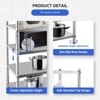 Storage Shelves, 5 Tier Stainless Steel Shelving Organizer, Heavy Duty Garage Shelving Unit, Stable Shelves Organizer for Home, Kitchen,Closet,Office - 4 of 4