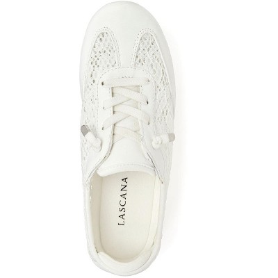 Женские кроссовки Lascana Women's Lace Detail Sneakers - LASCANA - White Lace 7 — фото 3