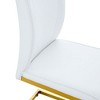 CAVINAS Modern Luxury Simple Arch Chair, PU High Resilience Dining Chair with Crazy Horse Texture and Arched Metal Leg - 2 of 4