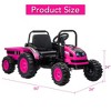 12V Electric Ride-On Tractor for Kids with Trailer - 3 of 4