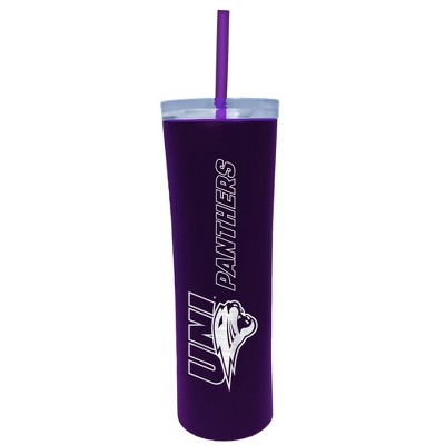 NCAA Northern Iowa Panthers 18oz Skinny Tumbler with Straw