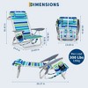 Backpack Beach Chair for Adults, Portable Lay Flat Folding Beach Chair with 5 Reclining Positions, Phone Pocket, Cup Holder & Towel Bar - 2 of 4