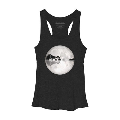 Women's Design By Humans Moonlight Nature Guitar II By Maryedenoa Racerback Tank Top