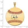 Black Bow Jewelry 14K Gold Plated Larry Walker Signature LG Enamel Baseball Pendant - 4 of 4