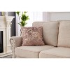 Luxury Chinchilla Faux Fur Gilded Dust Pink Pillow (20 In. x 20 In.) - 3 of 4