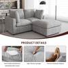 Modern Sectional Couches for Living Room,100 Inch 3-Seater Chenille Deep Seat Modular Sofa, Cloud Couch for Bedroom and Apartment - 4 of 4