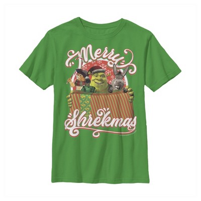 Boy's Shrek Merry Shrekmas T-shirt - Kelly Green - Small : Target