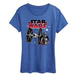 Women's - Star Wars - Tie Fighter And Pilot Short Sleeve Graphic T-Shirt - 1 of 4