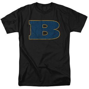 Beloit College Official Distressed Primary Logo Adult T Shirt, Black, Medium - 1 of 4
