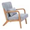 Maliang Mid-Century Modern Accent Chair with Pillow, Upholstered Reading Chair with Solid Wood Frame - 4 of 4