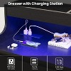Dresser for Bedroom with 6 Drawers, Modern Chest Featuring LED Lights and Charging Station - 4 of 4