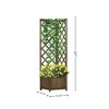 VisioGear Raised Garden Bed with Trellis, 57" Freestanding Corner Planter Box for Vine Plants Flowers, Brown, 15.75"*15.75"*57" - 3 of 4