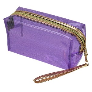 Unique Bargains Travel Toiletry Bag Makeup Bag Organizer Toiletry Organizer Travel Cosmetic Bag Waterproof PVC 1PC - 1 of 4