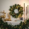 Sullivans Artificial 24" LED Mixed Pine Christmas Wreath with Pinecones, Green, Indoor Christmas Decor - 4 of 4