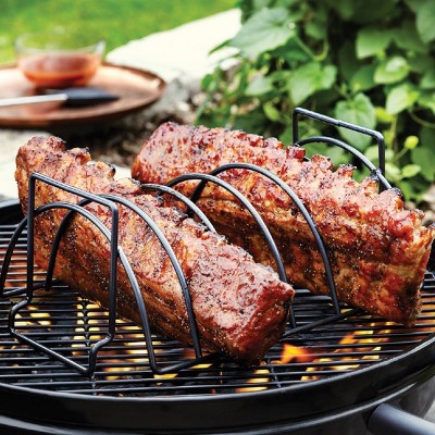 Black Nonstick Reversible Rib and Roast Rack