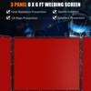 Welding Screen with Frame, 6 x 6ft /6 x 8ft Translucent Shield 3 Panel Welding Curtain Screens, Adjustable Size, Moveable & Professional for Workshop - 2 of 4
