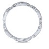 Pompeii3 1/8ct Vintage Sculptural Lab Created Diamond Eternity Ring 14K White Gold - 2 of 3
