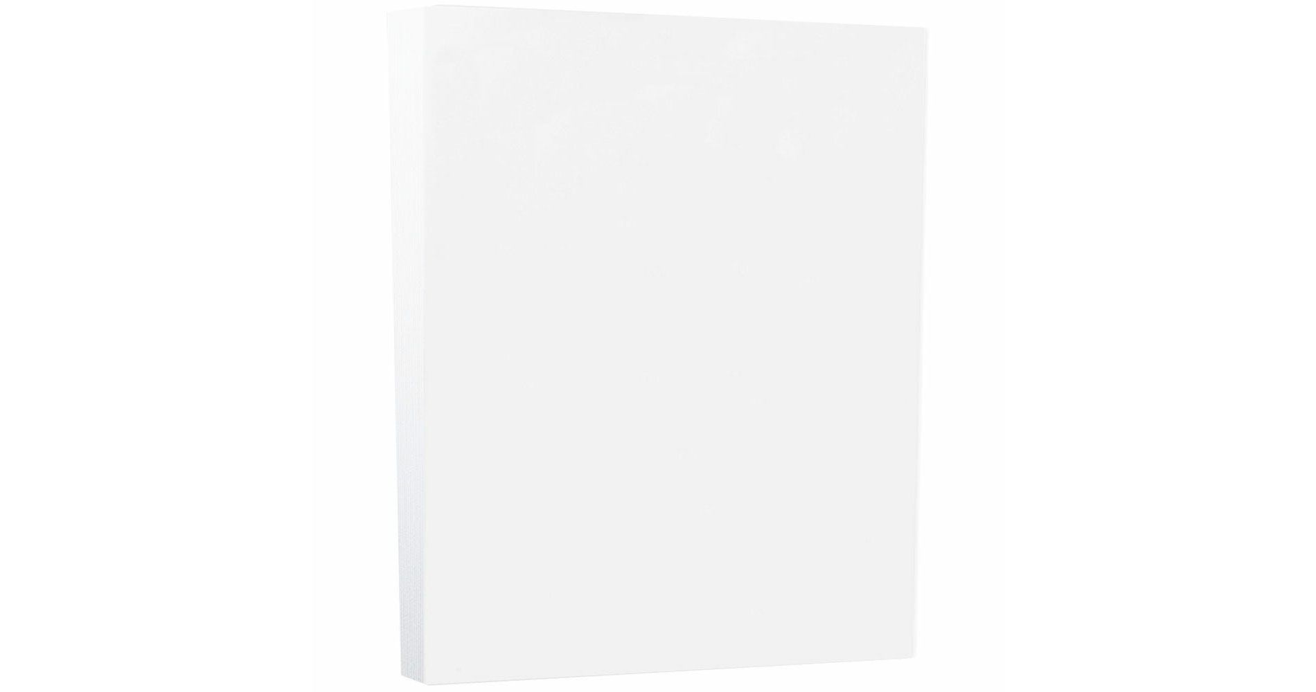 JAM PAPER Vellum Bristol 110lb Index Cardstock - 8.5 x 11 Coverstock - 241 gsm - White Vellum- 50 Sheets/Pack