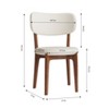Set of 2 Modern PU Leather Dining Chairs with Solid Wood Legs, Ergonomic Padded Seat, Easy-Clean Design for Kitchen or Dining Room - 2 of 4