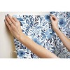 RoomMates Clara Jean April Showers Peel and Stick Wallpaper Blue: Removable Vinyl, Self-Adhesive, 28 Sq Ft Coverage - 2 of 4