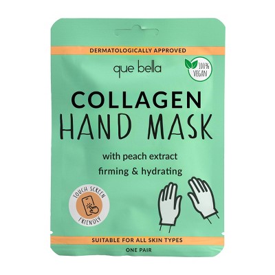 Que Bella Collagen Hand Mask - 0.5oz: Moisturizing, Vegan, Contains Shea Butter, Artificial Fragrance-Free